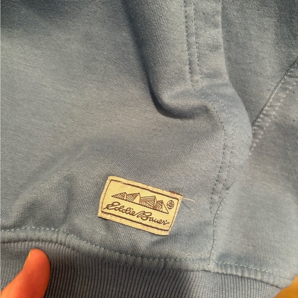 Eddie Bauer Mountain Graphic Hoodie - Light Blue men’s large casual fall - Picture 9 of 12